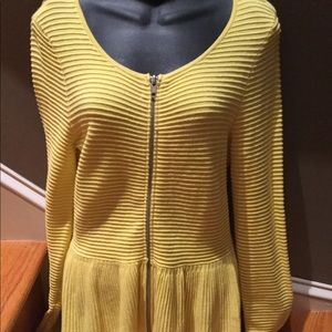 Zip peplum cardigan